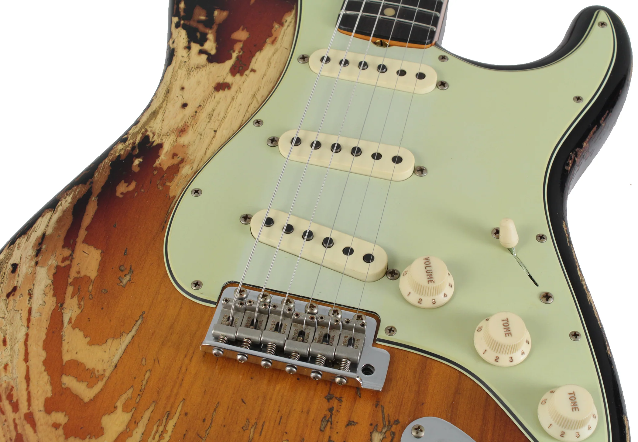 Fender Custom Shop 1963 Super Heavy Relic Stratocaster - Faded 3-Tone Sunburst - Image 3