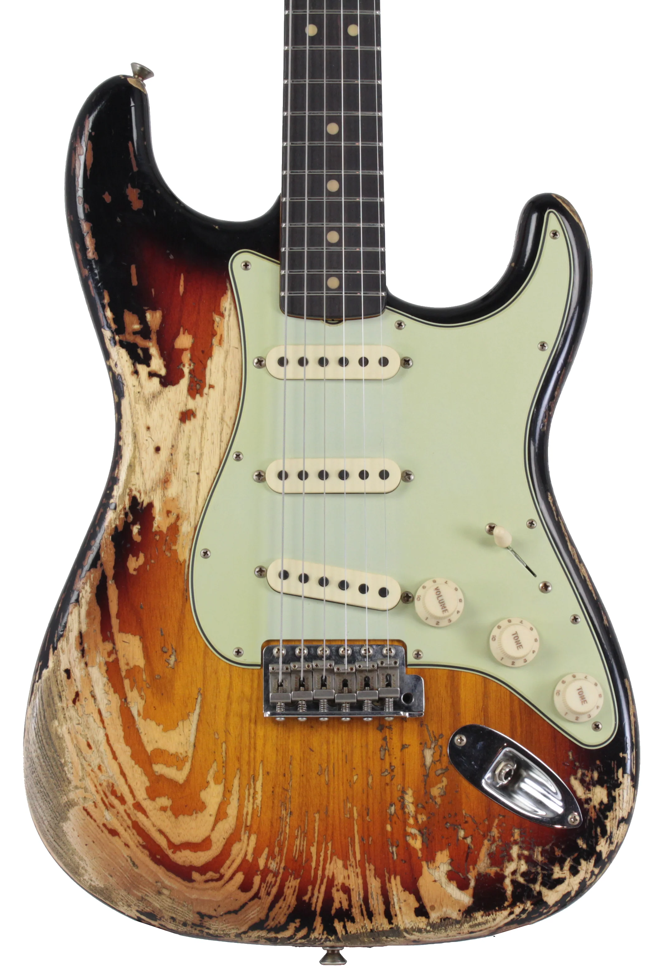 Fender Custom Shop 1963 Super Heavy Relic Stratocaster - Faded 3-Tone Sunburst - Image 5