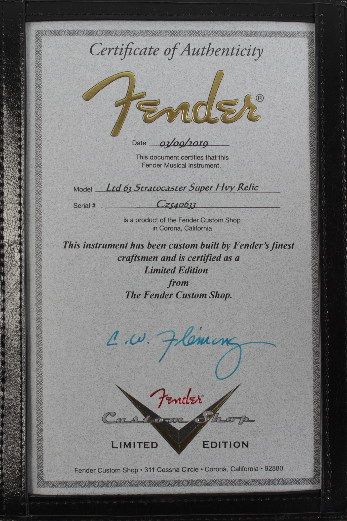 Fender Custom Shop 1963 Super Heavy Relic Stratocaster - Super Faded Aged Black - Image 12