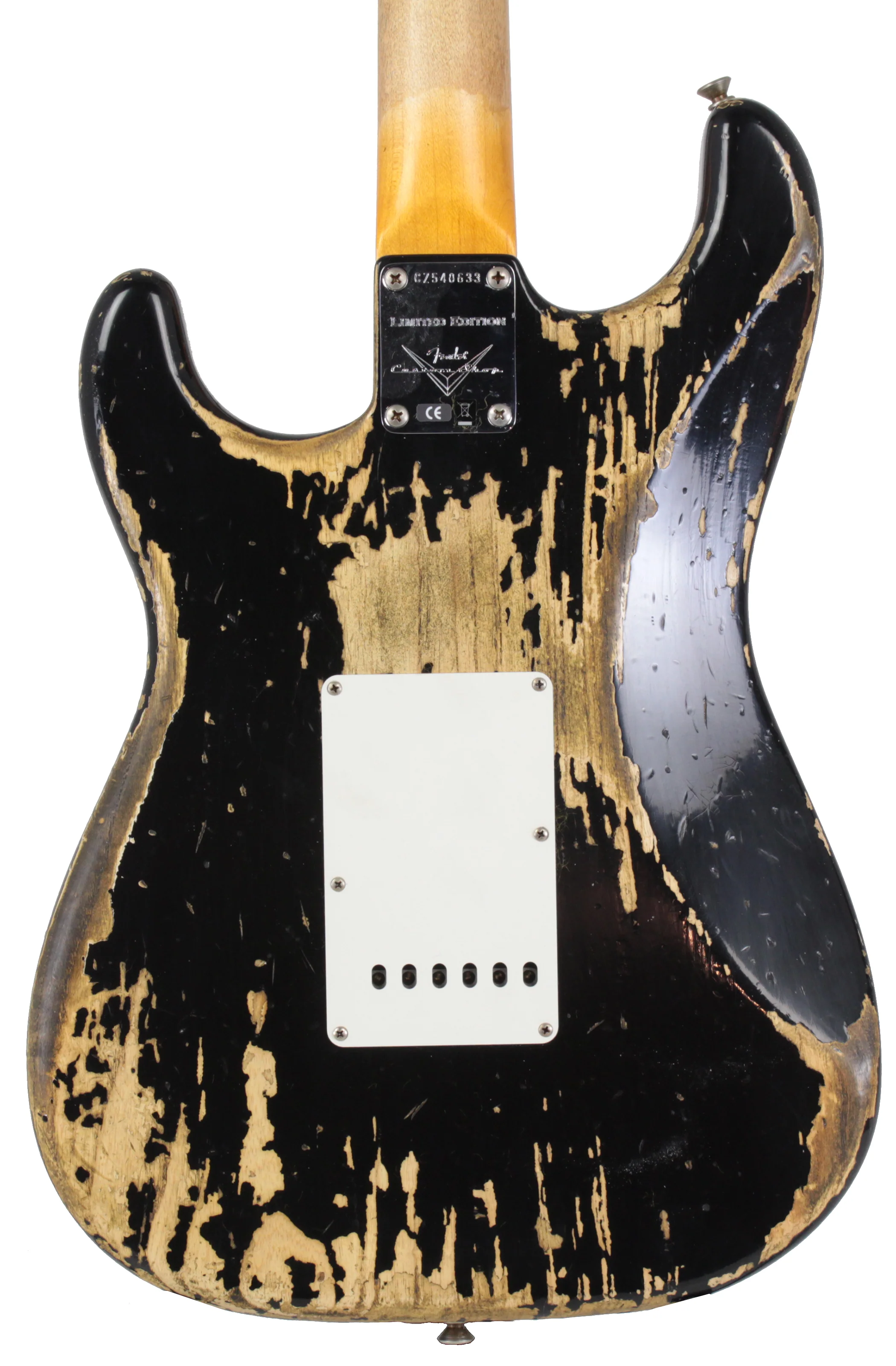 Fender Custom Shop 1963 Super Heavy Relic Stratocaster - Super Faded Aged Black - Image 8