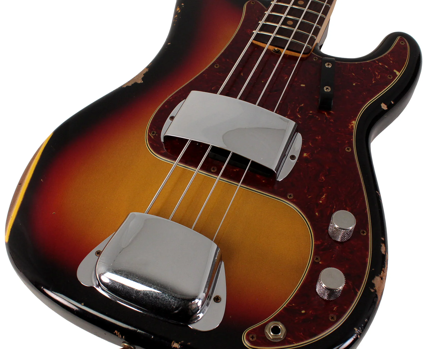 Fender Custom Shop 1964 Precision Bass, Relic, Bleached 3-Tone Sunburst - Image 3