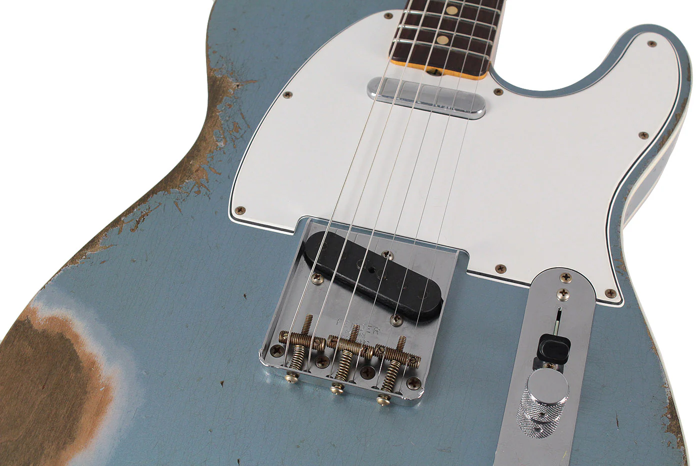 Fender Custom Shop 1964 Telecaster Custom, Heavy Relic, Aged Ice Blue Metallic - Image 6