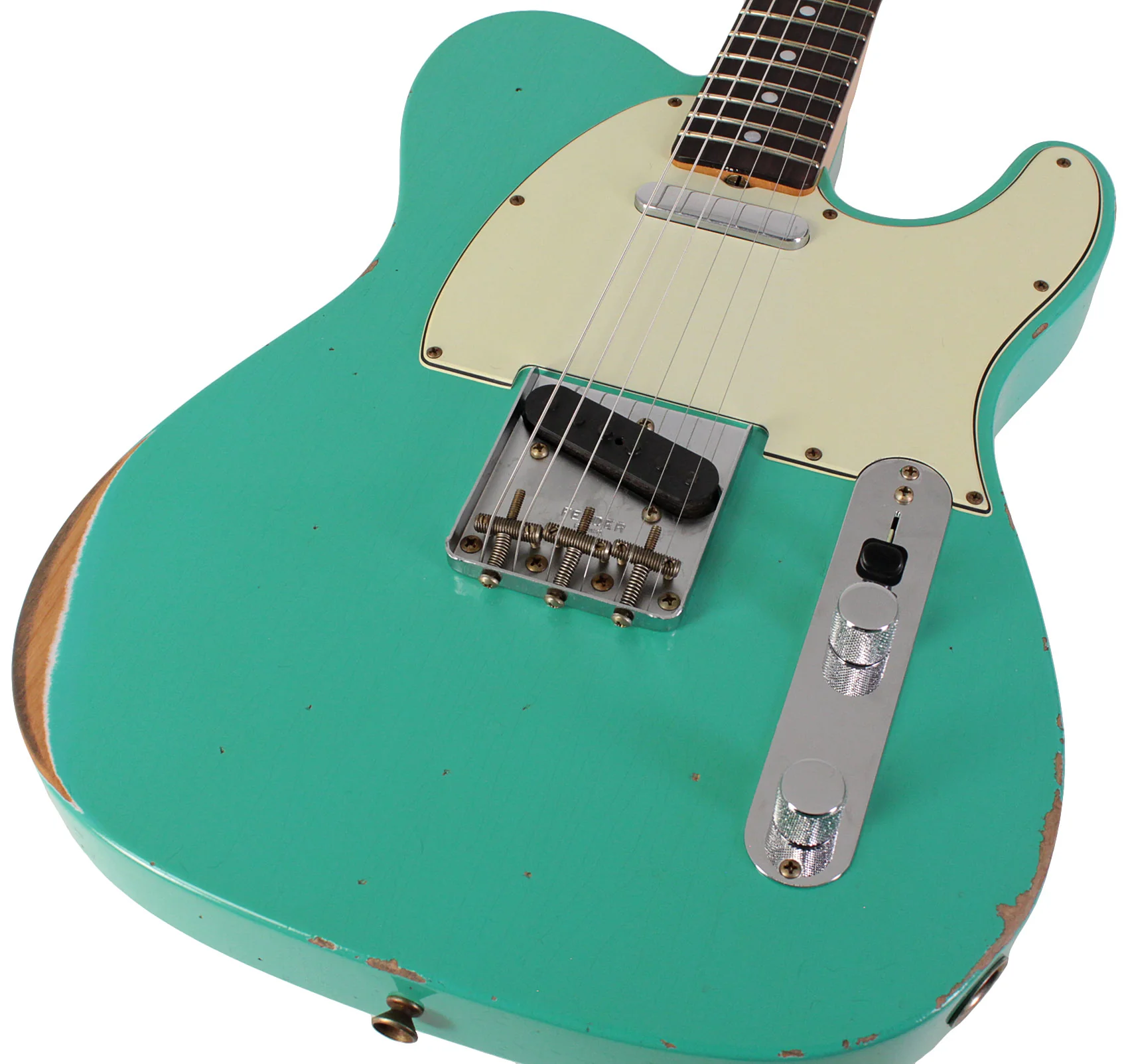 Fender Custom Shop 1964 Telecaster Relic Guitar, Aged Sea Foam Green - Image 3