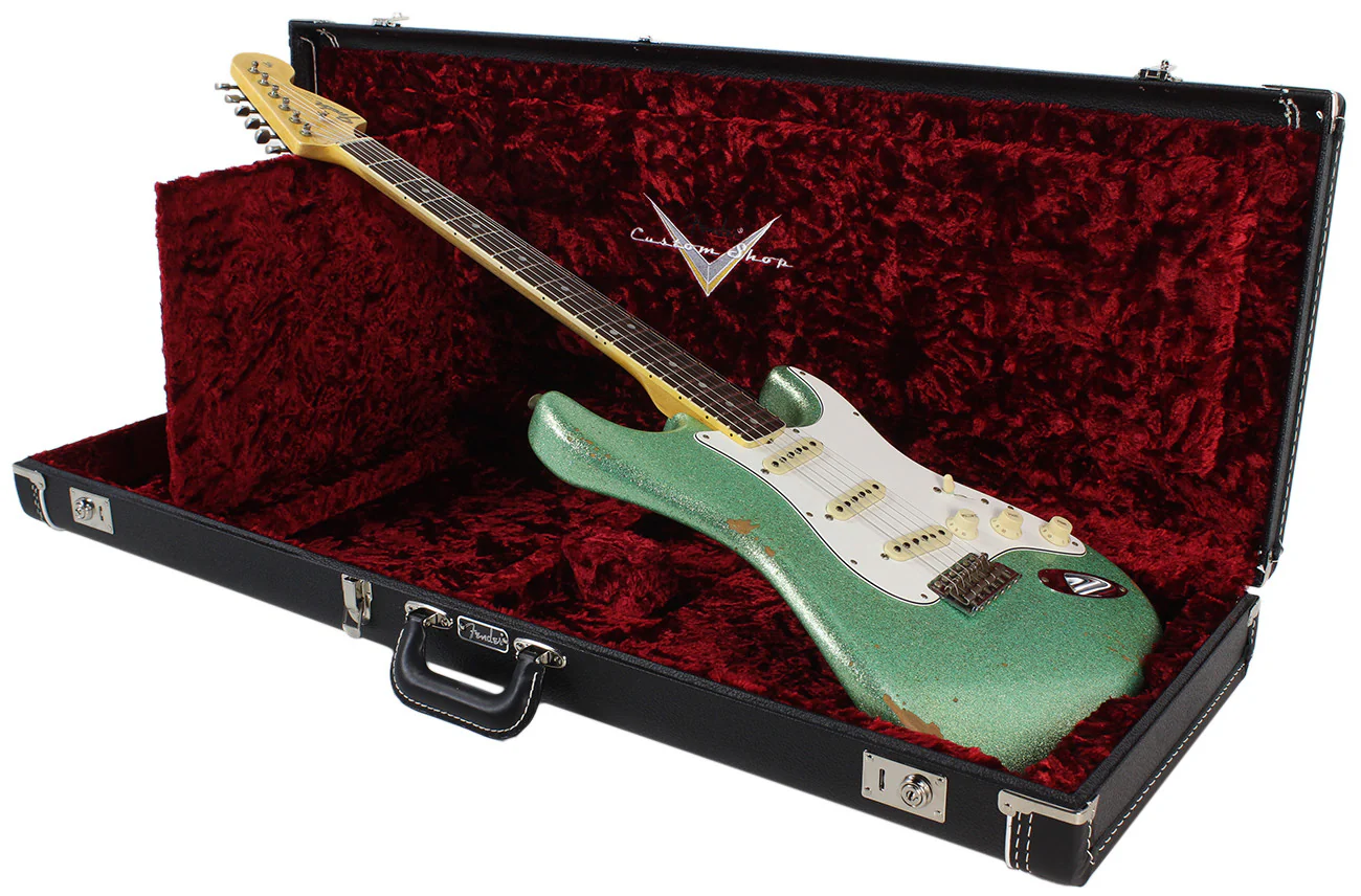 Fender Custom Shop 1967 Relic Stratocaster - Sea Foam Green Sparkle - NAMM - Image 10