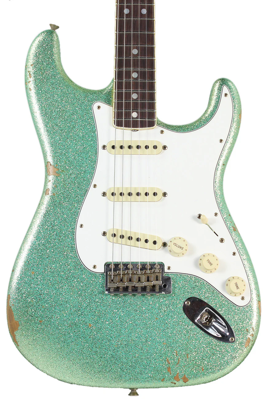 Fender Custom Shop 1967 Relic Stratocaster - Sea Foam Green Sparkle - NAMM - Image 3