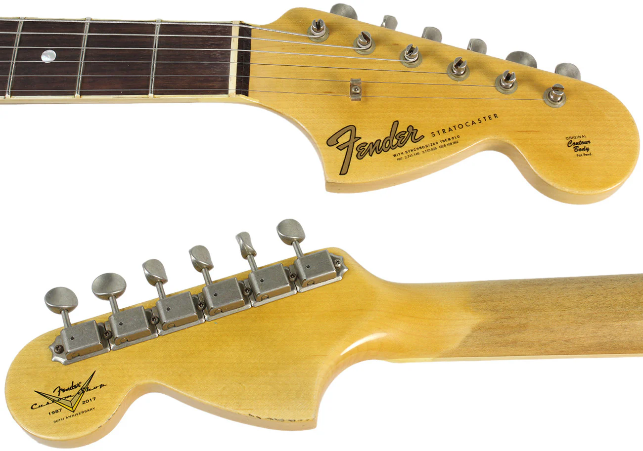 Fender Custom Shop 1967 Relic Stratocaster - Sea Foam Green Sparkle - NAMM - Image 8