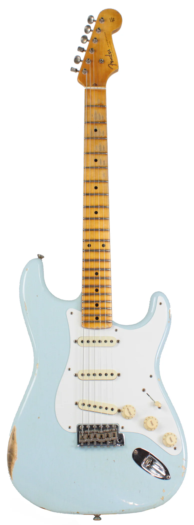 Fender Custom Shop 1956 Relic Strat Guitar, Faded Sonic Blue