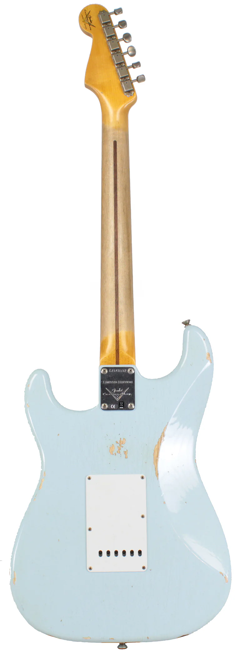 Fender Custom Shop 1956 Relic Strat Guitar, Faded Sonic Blue - Image 7