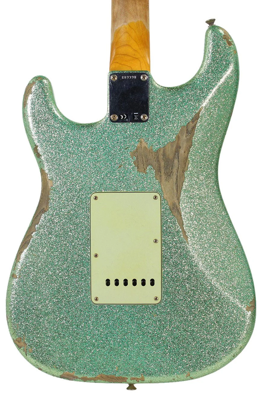 Fender Custom Shop 60s Heavy Relic Compound Radius Strat - Sea Foam Green Sparkle - NAMM - Image 4