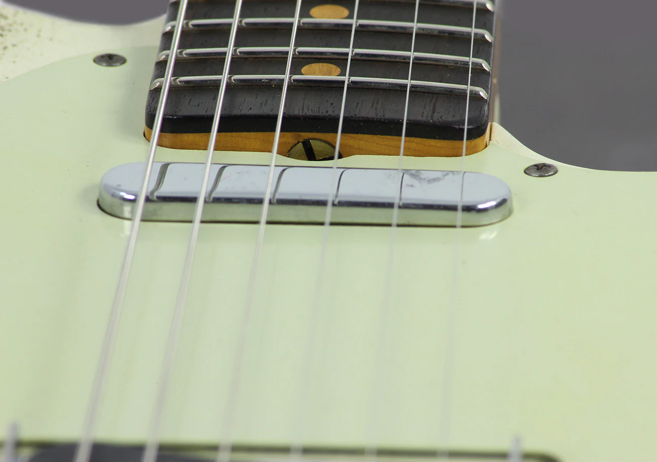 Fender Custom Shop 63 Heavy Relic Compound Radius Tele - Aged Olympic White - NAMM - Image 13