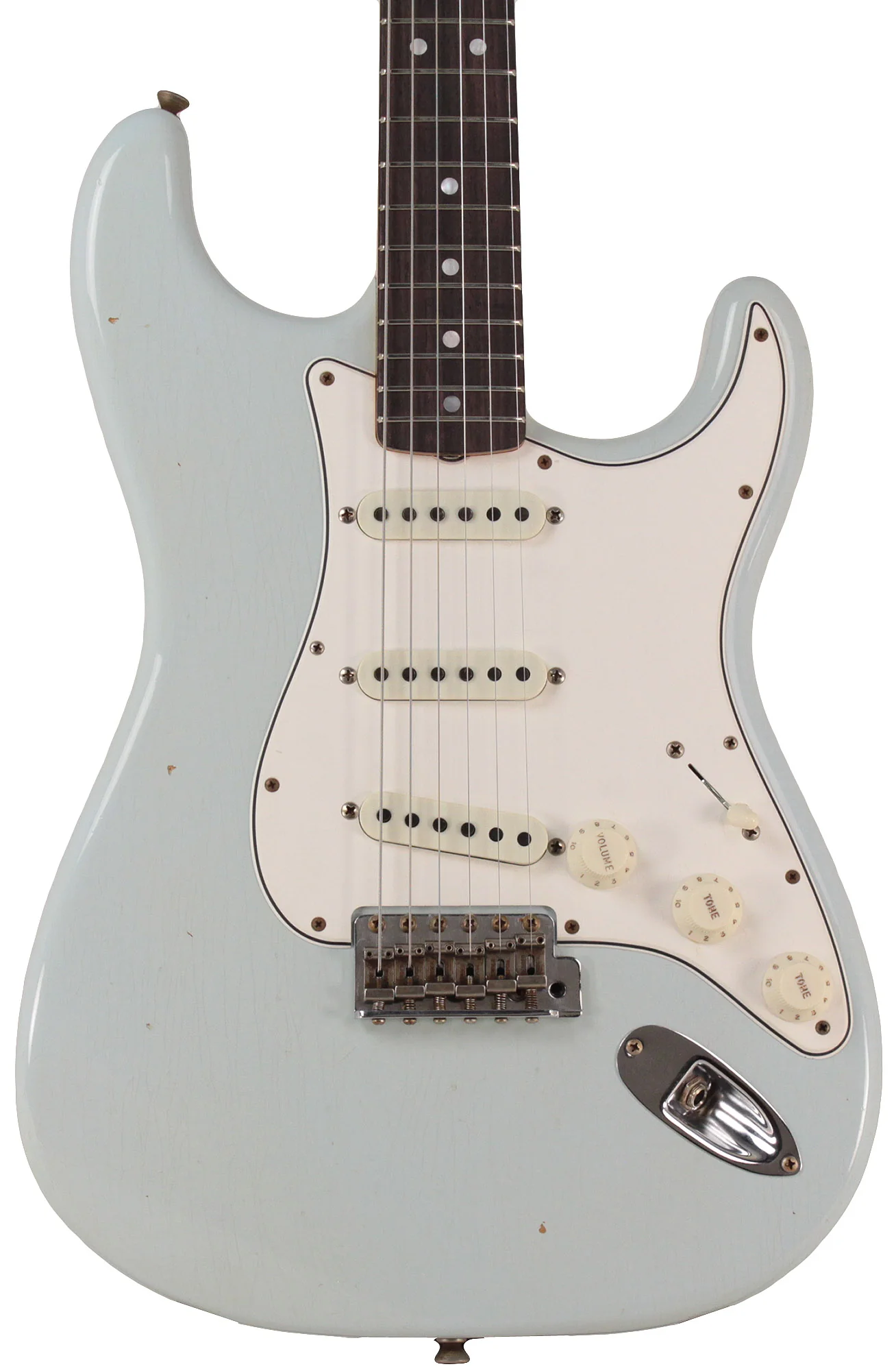 Fender Custom Shop 64 Journeyman Strat Guitar, Super Faded, Aged Sonic Blue - Image 5
