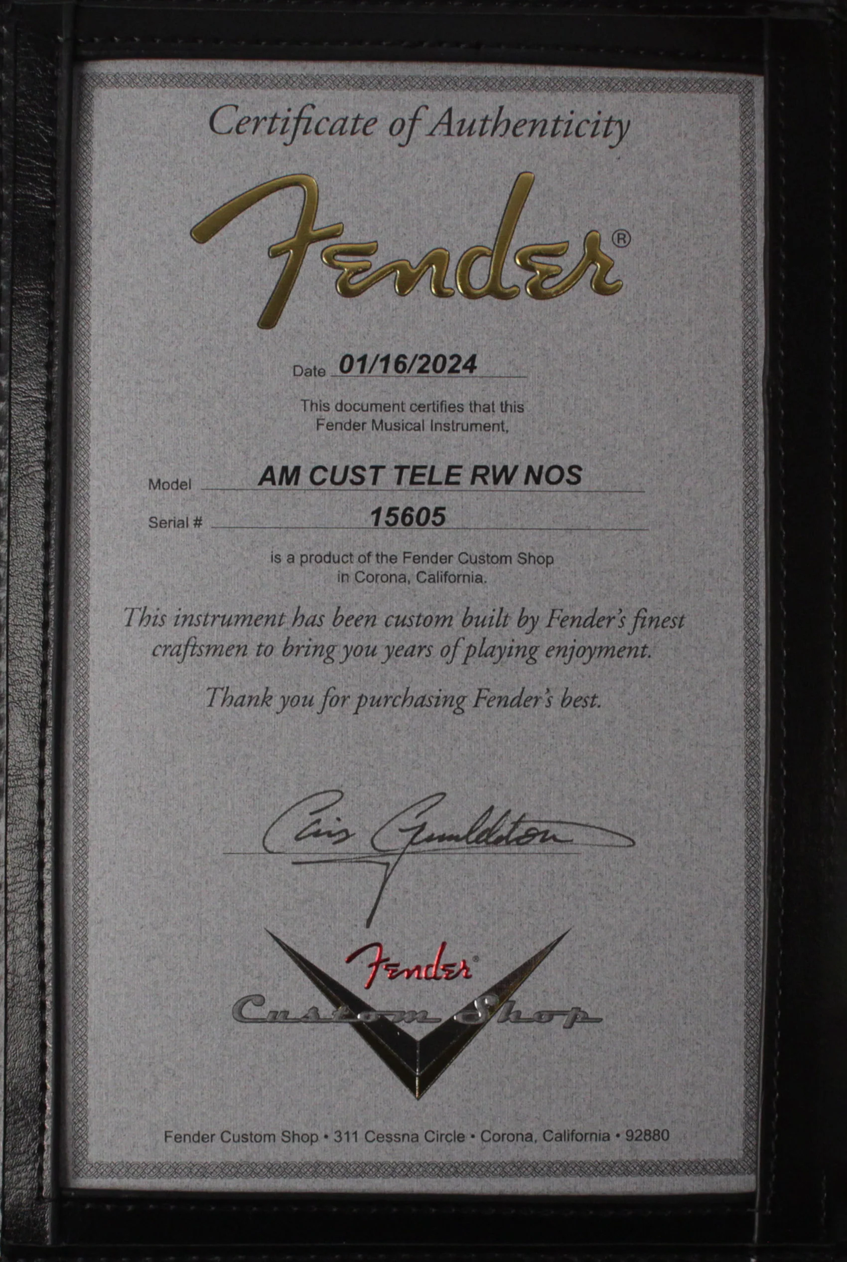 Fender Custom Shop American Custom Tele, NOS, Aged Charcoal Frost Metallic - Image 10