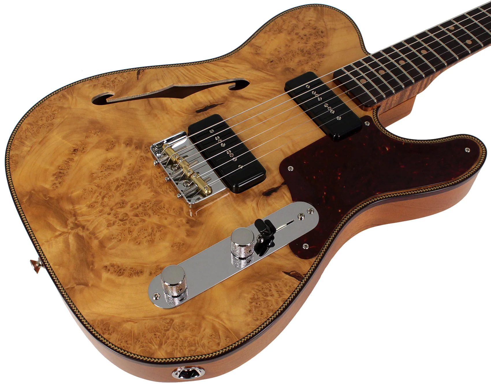 Fender Custom Shop Artisan Dual P90 Maple Burl Telecaster, Aged Natural - Image 2