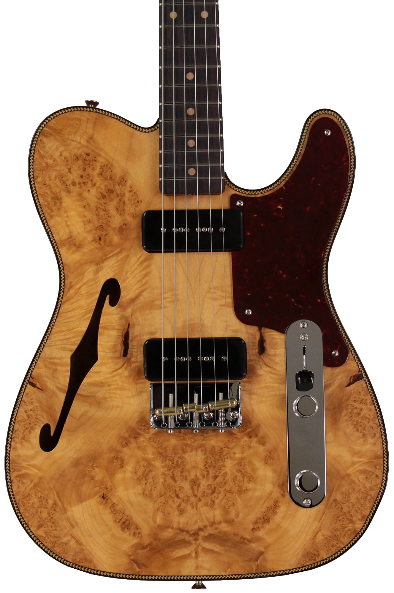 Fender Custom Shop Artisan Dual P90 Maple Burl Telecaster, Aged Natural - Image 6