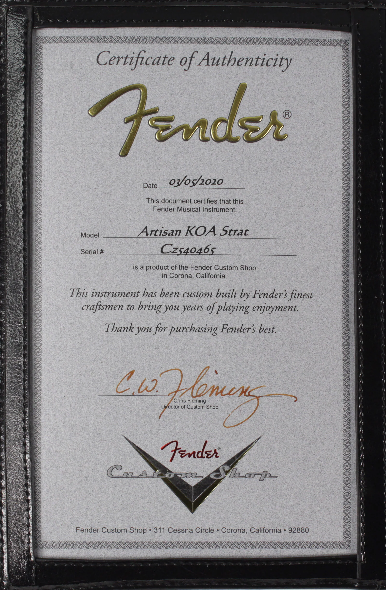 Fender Custom Shop Artisan Koa Stratocaster - Image 7