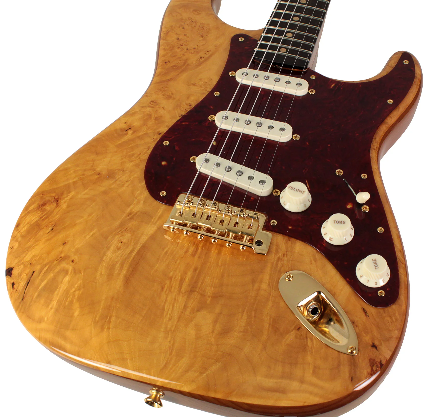 Fender Custom Shop Artisan Maple Burl Stratocaster, Roasted Ash, AAAA Burl - Image 3