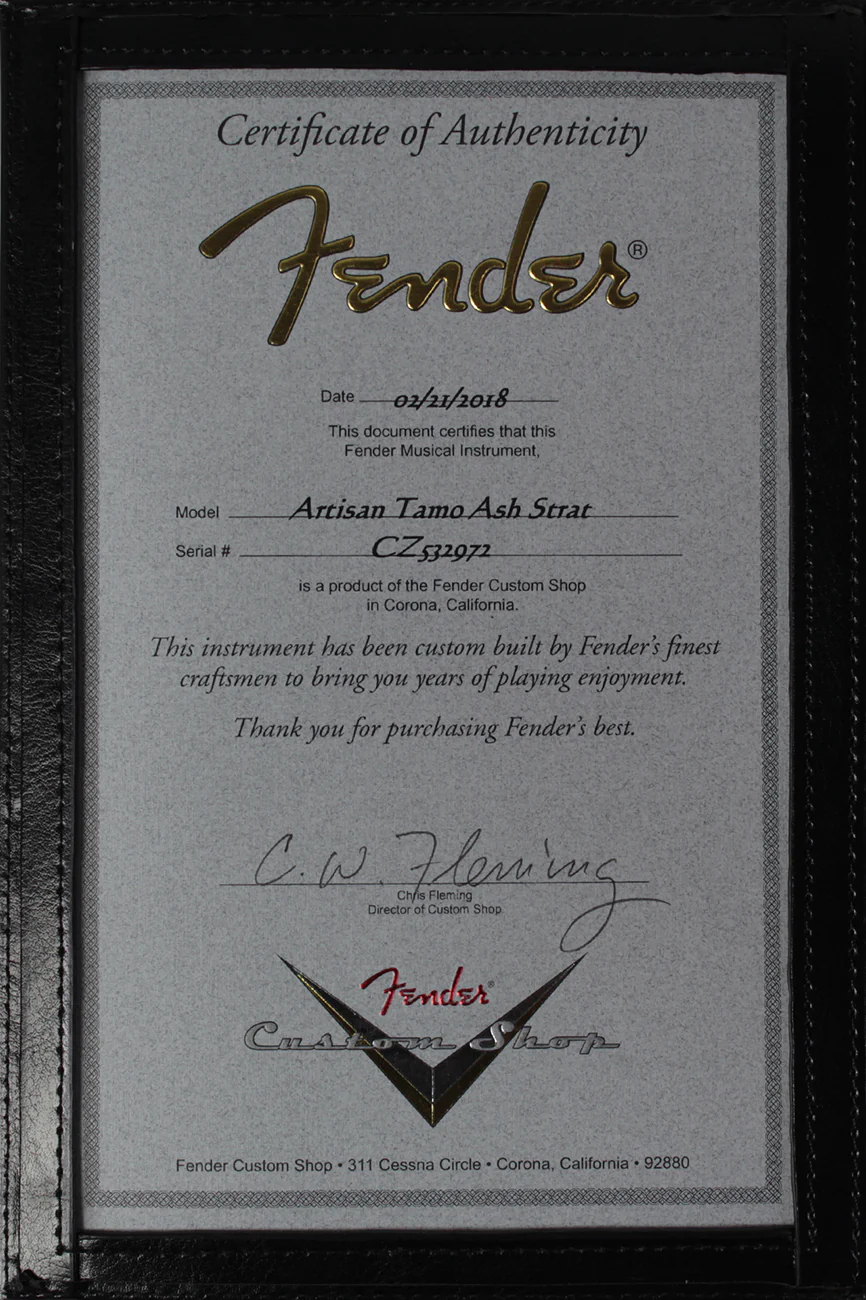Fender Custom Shop Artisan Tamo Ash Stratocaster - Chocolate Fade - Image 10