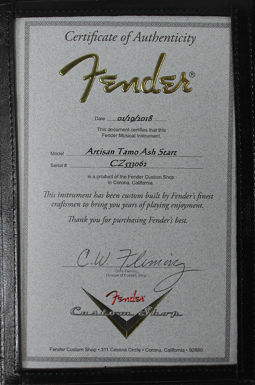 Fender Custom Shop Artisan Tamo Ash Stratocaster - Chocolate Fade - Image 10