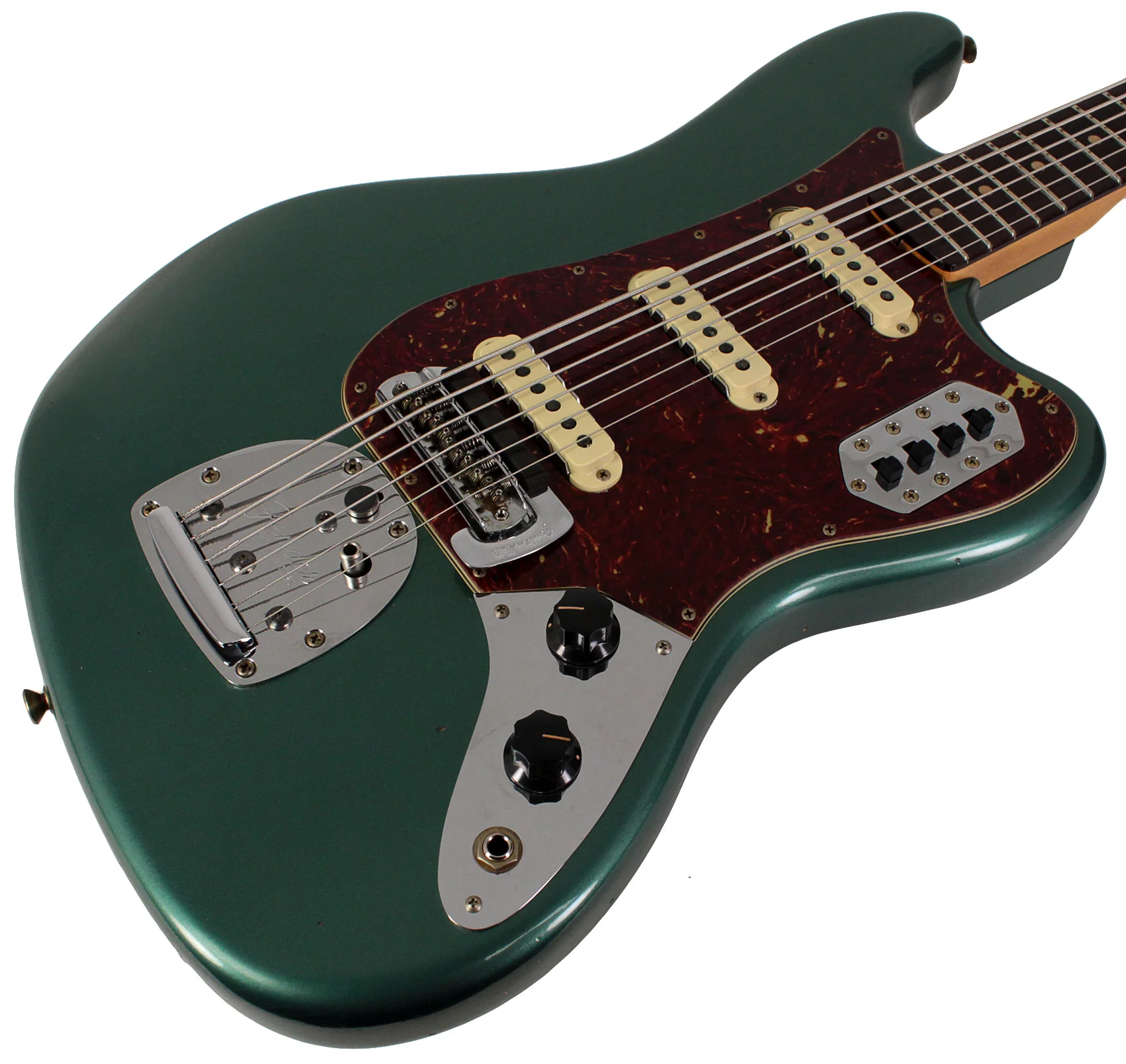 Fender Custom Shop Bass VI Guitar, Journeyman Relic, Aged Sherwood Green Metallic - Image 2