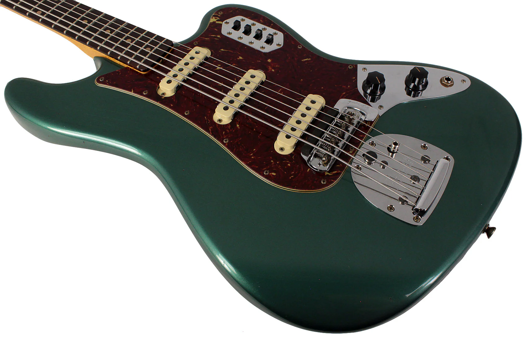 Fender Custom Shop Bass VI Guitar, Journeyman Relic, Aged Sherwood Green Metallic - Image 4