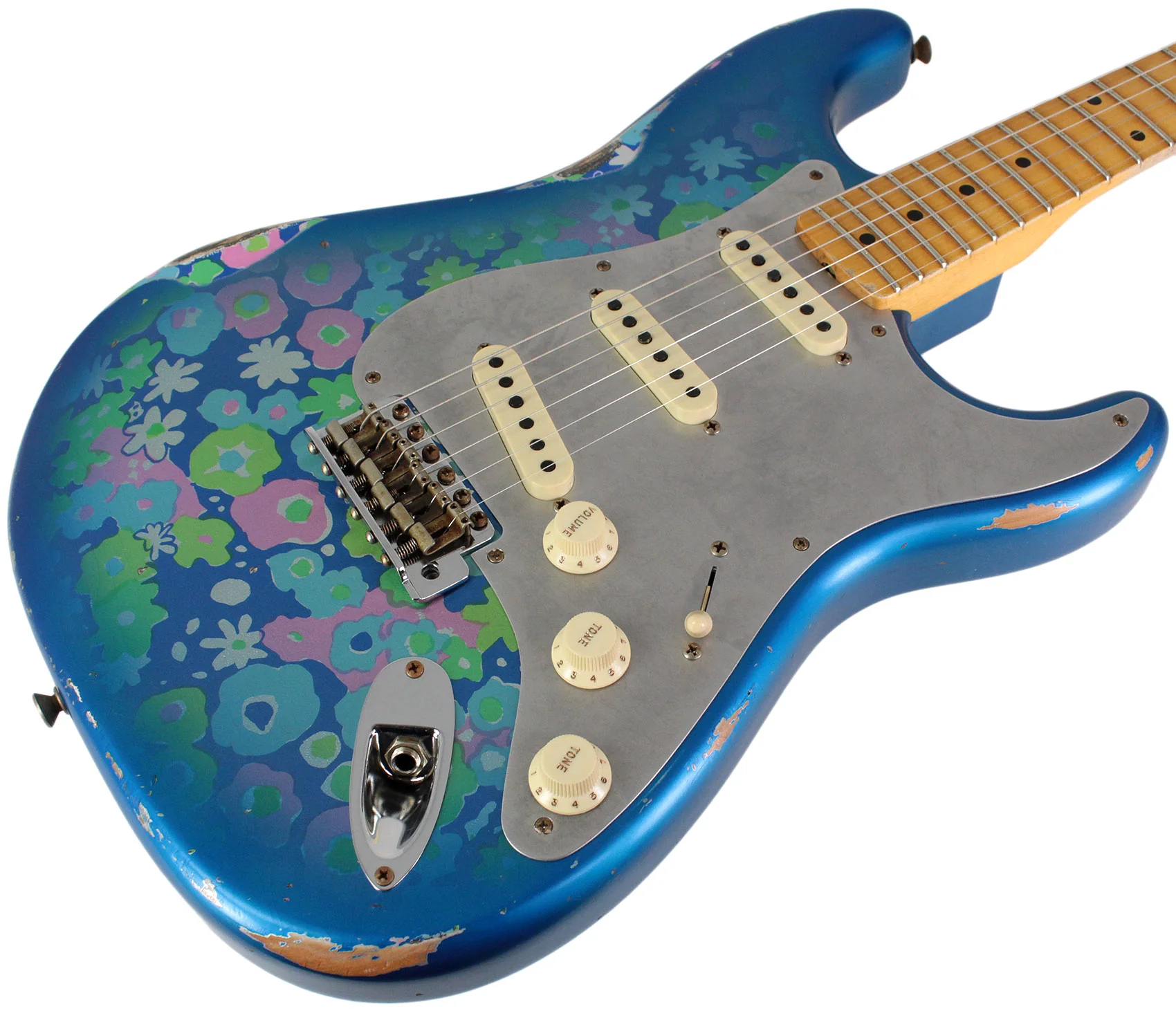 Fender Custom Shop El Diablo Stratocaster, Relic, Aged Blue Flower - Image 2