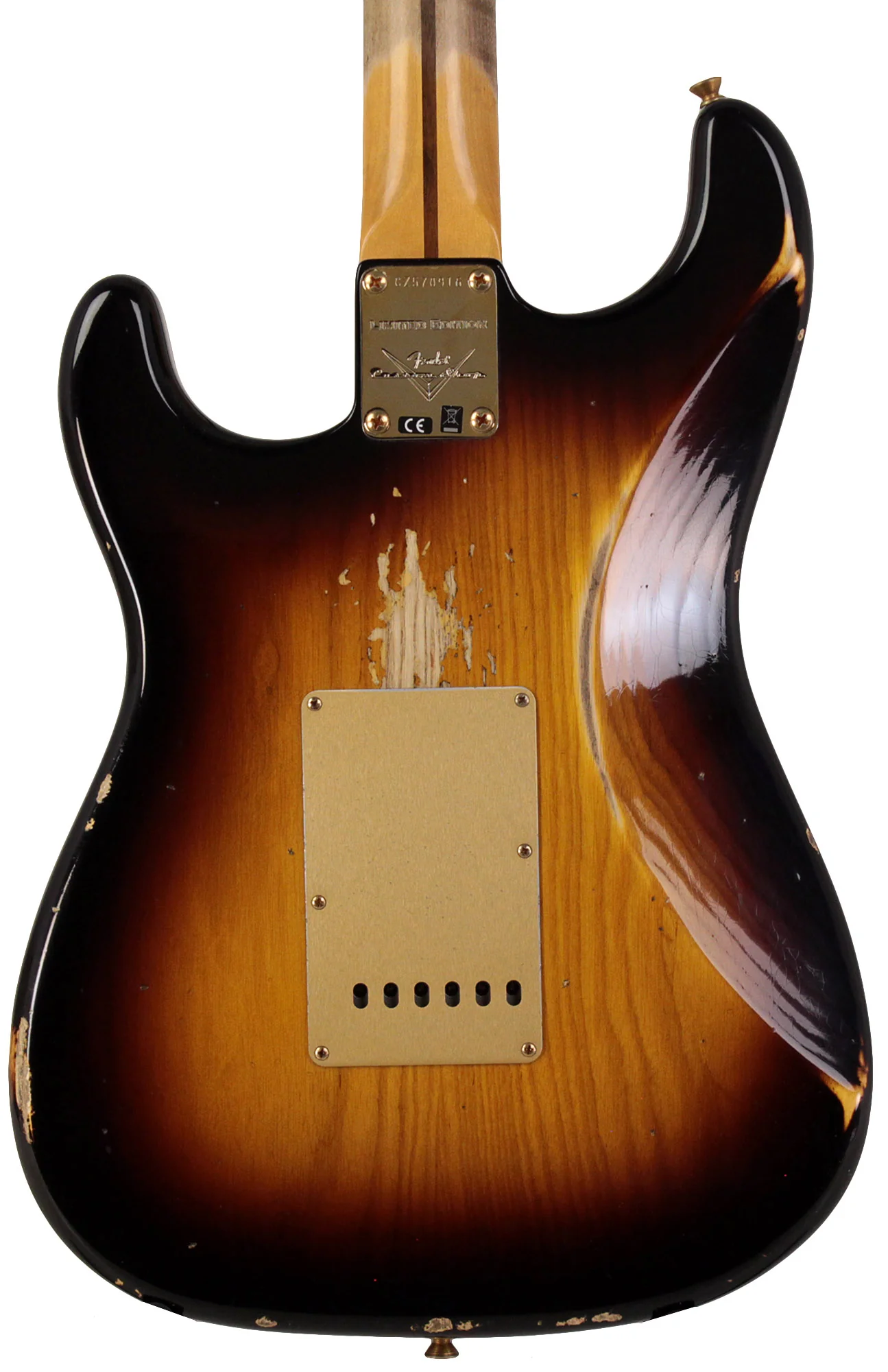Fender Custom Shop Limited 1955 Bone Tone Stratocaster, Relic, Wide Fade 2-Color Sunburst - Image 6