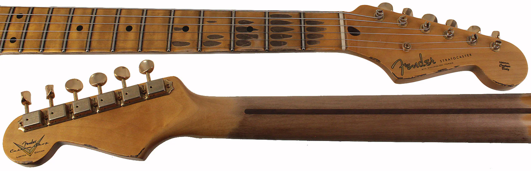 Fender Custom Shop Limited 1955 Bone Tone Stratocaster, Relic, Wide Fade 2-Color Sunburst - Image 8