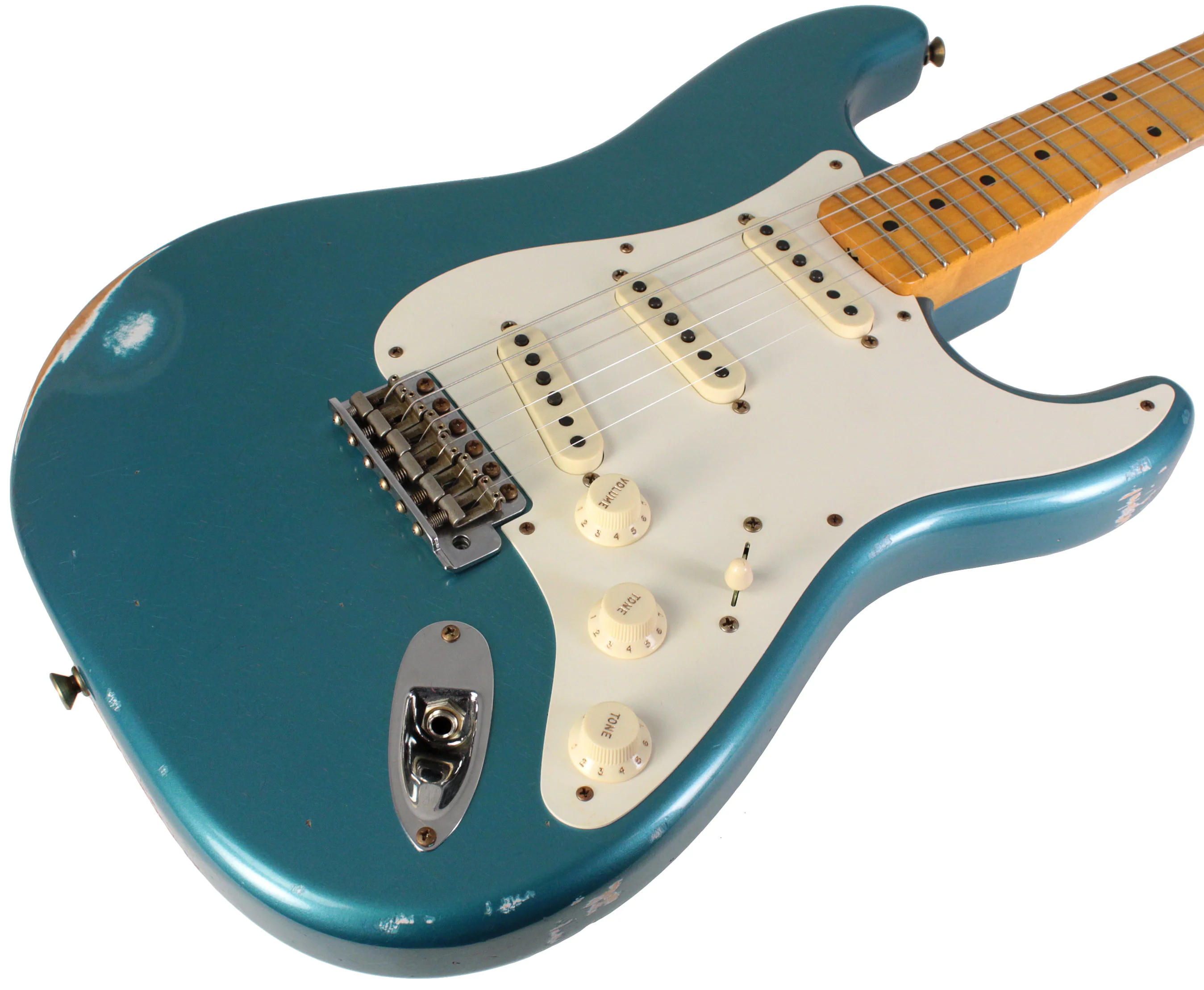 Fender Custom Shop Limited 1957 Stratocaster Relic Guitar, Faded Aged Ocean Turquoise - Image 2