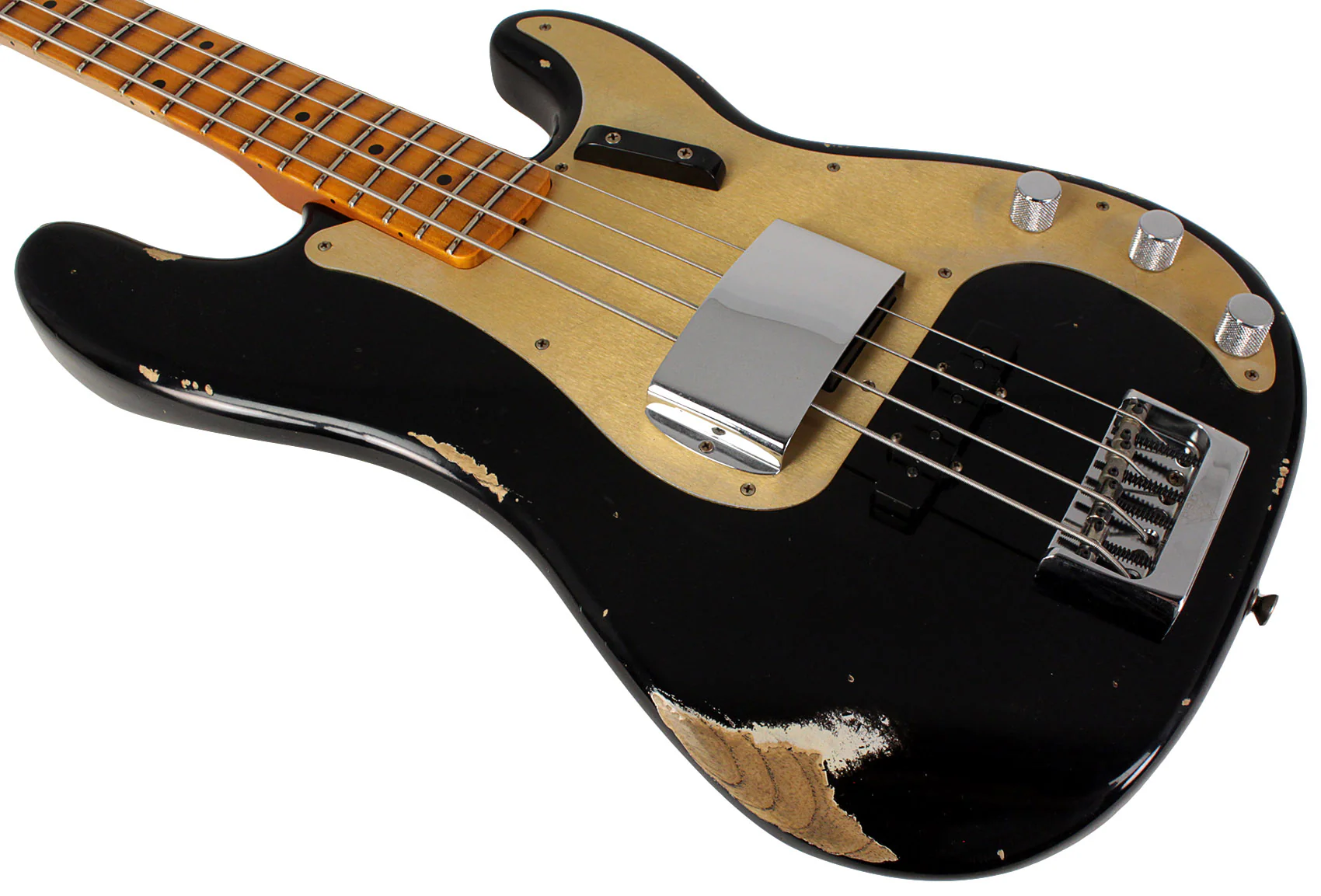 Fender Custom Shop Limited 1959 Precision Bass Special, Relic, Aged Black - Image 4