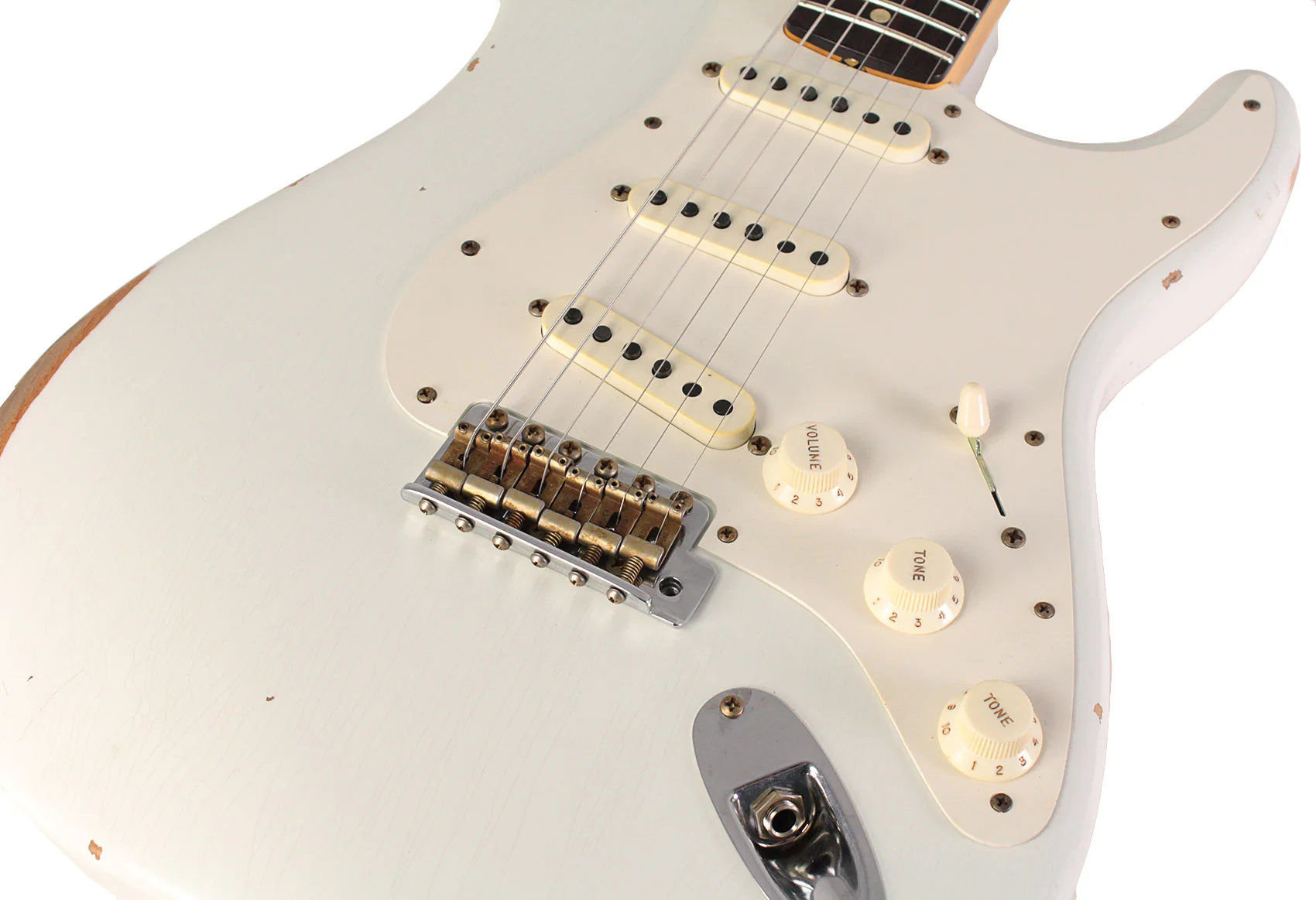 Fender Custom Shop Limited 1959 Stratocaster, Relic, Aged Olympic White - Image 3