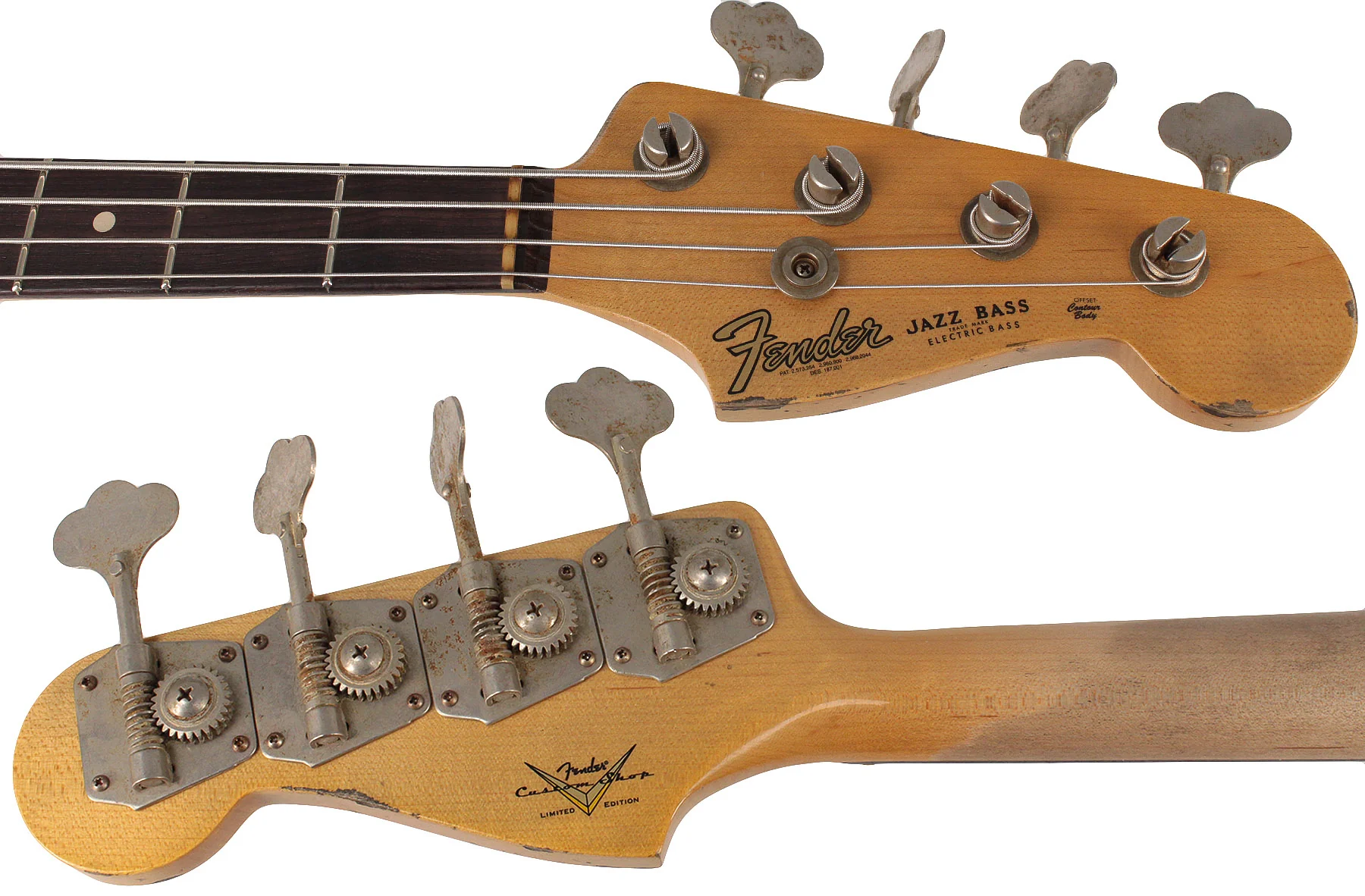 Fender Custom Shop Limited 1960 Jazz Bass, Heavy Relic, Aged Black - Image 8