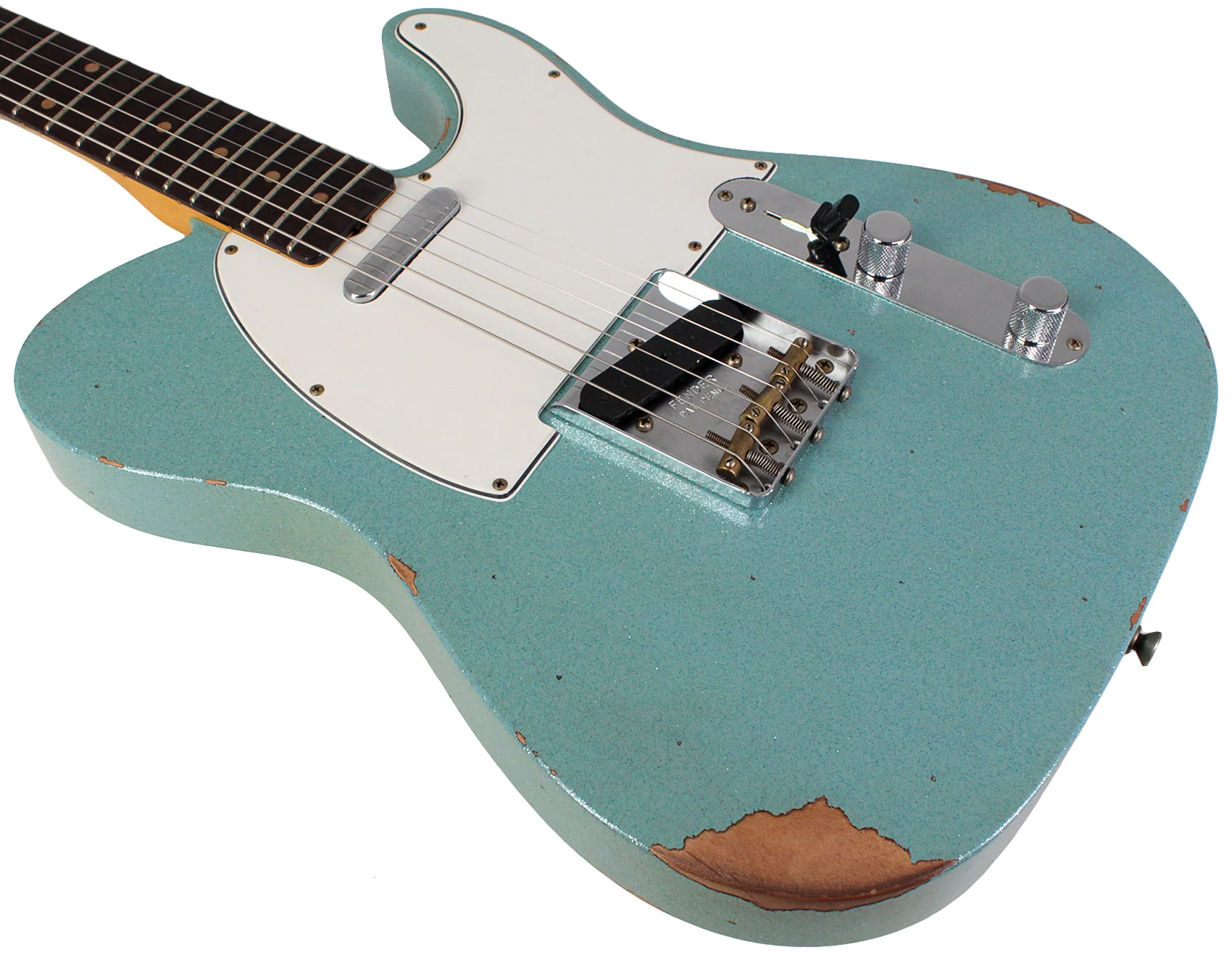 Fender Custom Shop Limited 1961 Telecaster, Relic, Aged Daphne Blue Sparkle - Image 4