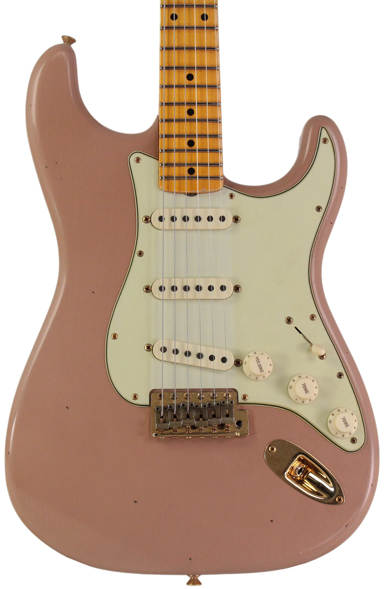 Fender Custom Shop Limited 1962 Bone Tone Stratocaster Journeyman Relic, Dirty Shell Pink - Image 6