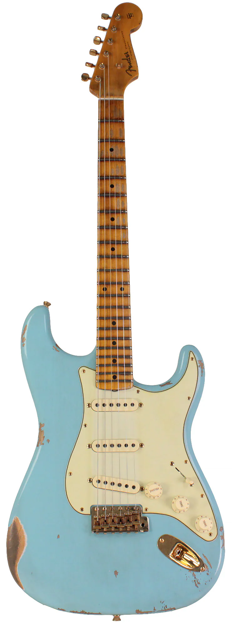 Fender Custom Shop Limited 1962 Bone Tone Stratocaster, Relic, Faded Aged Daphne Blue