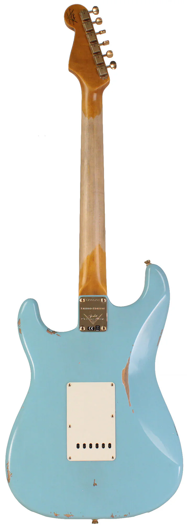 Fender Custom Shop Limited 1962 Bone Tone Stratocaster, Relic, Faded Aged Daphne Blue - Image 7