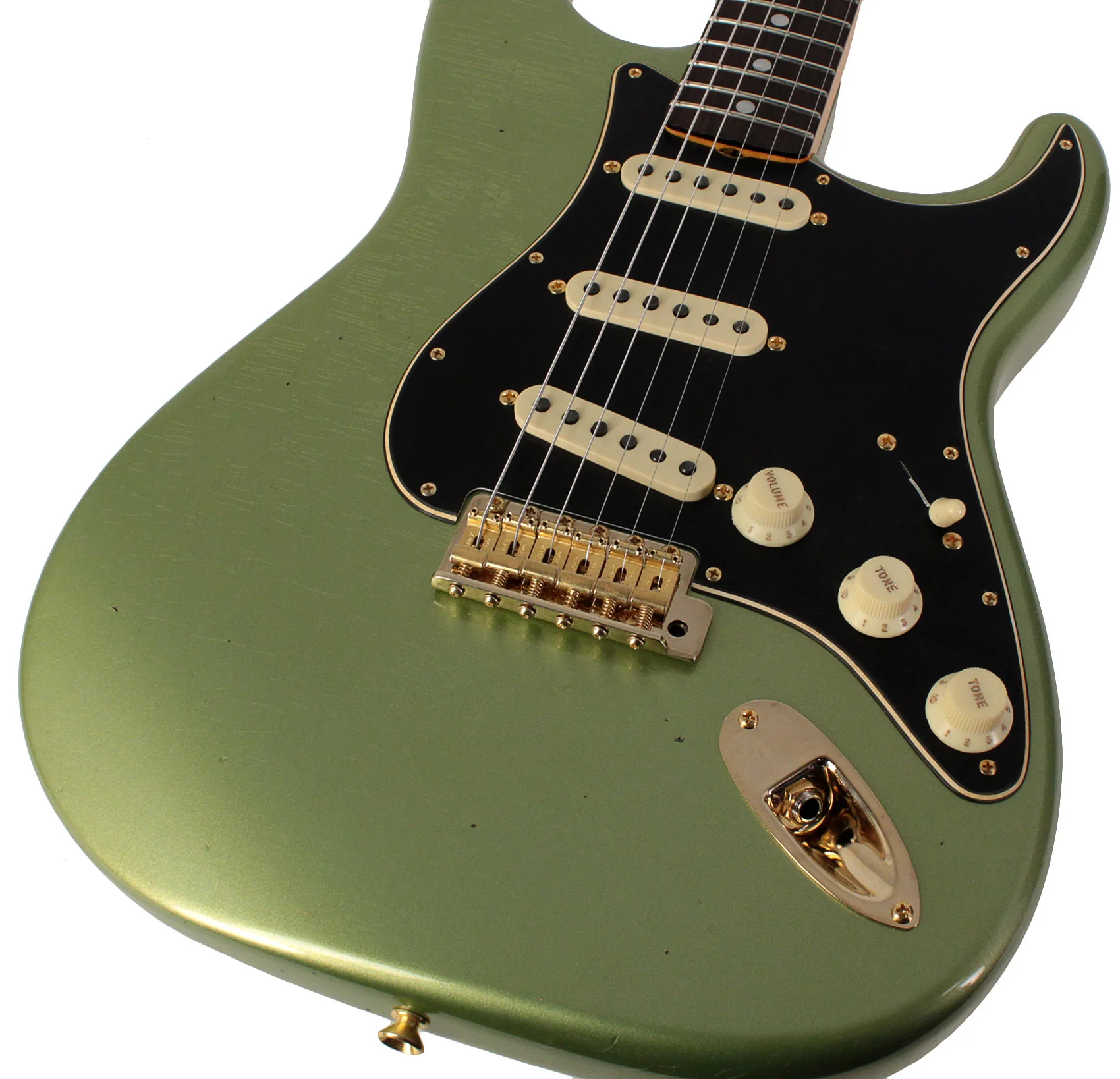 Fender Custom Shop Limited 1965 Dual-Mag Stratocaster Journeyman, Aged Sage Green Metallic - Image 3