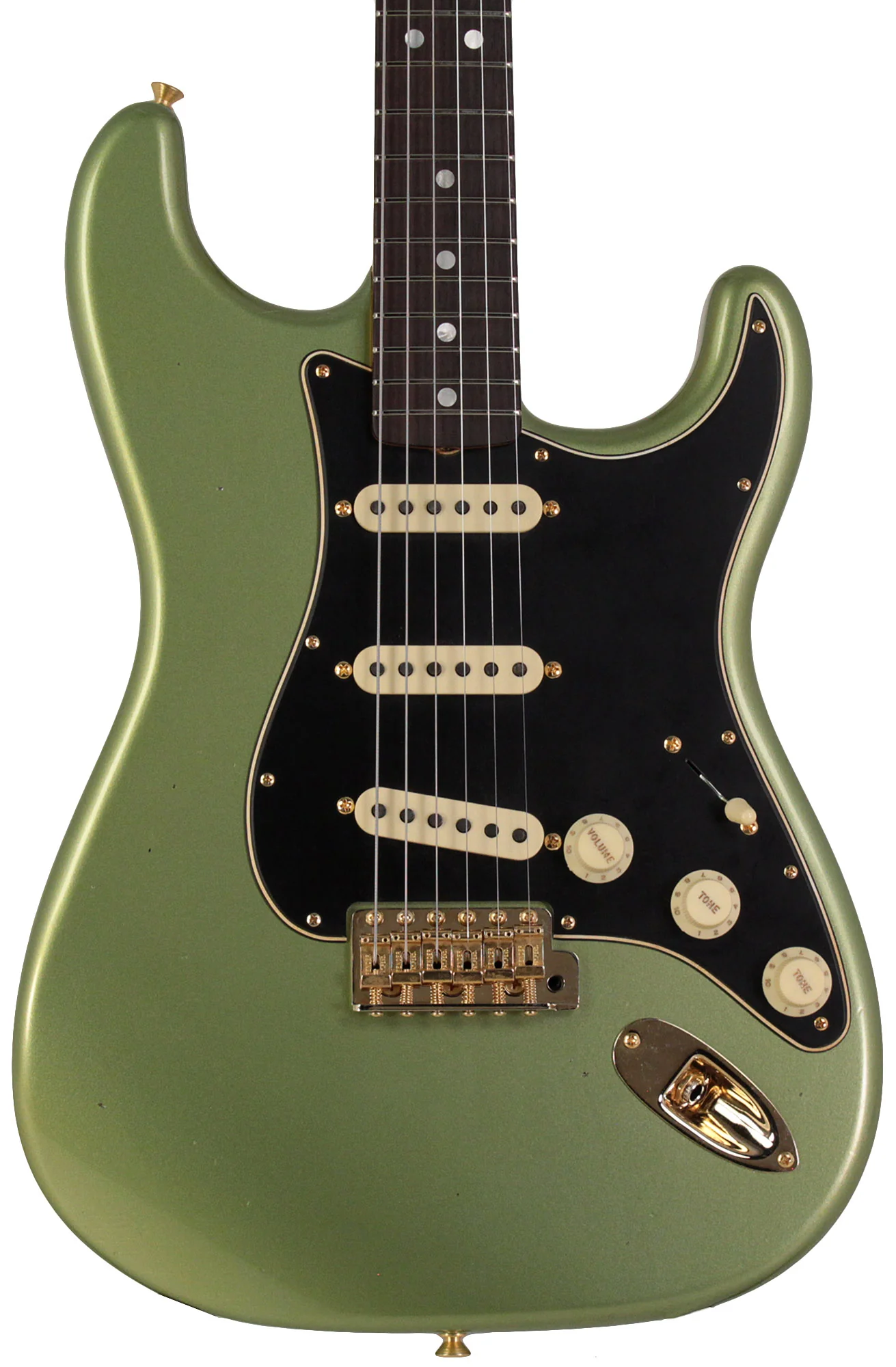 Fender Custom Shop Limited 1965 Dual-Mag Stratocaster Journeyman, Aged Sage Green Metallic - Image 5
