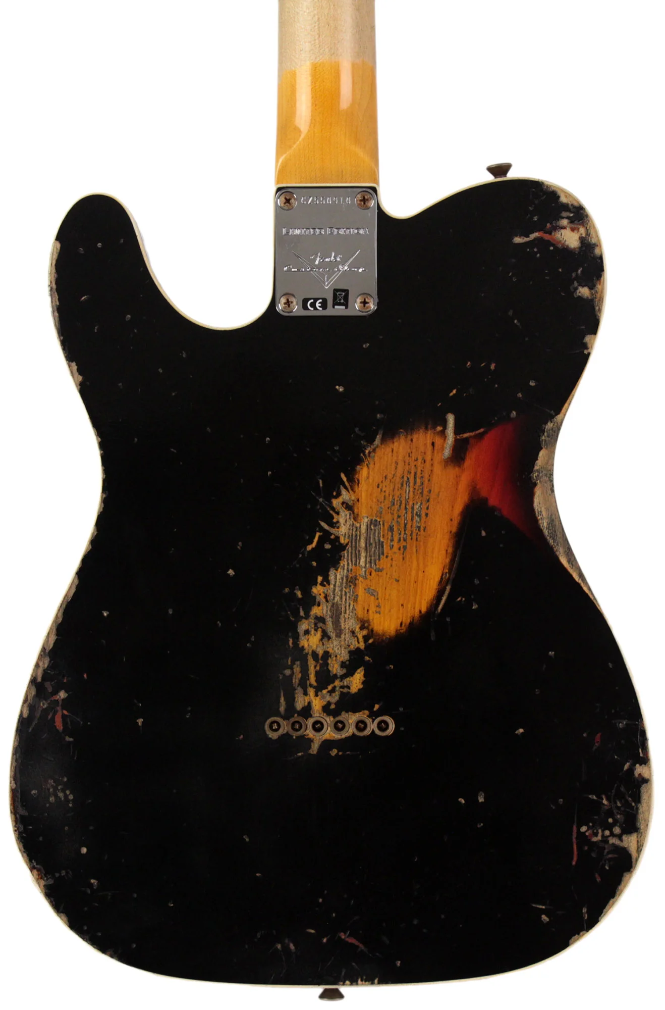 Fender Custom Shop Limited 1965 Telecaster Custom, Heavy Relic, Aged Black over 3 Tone Sunburst - Image 7
