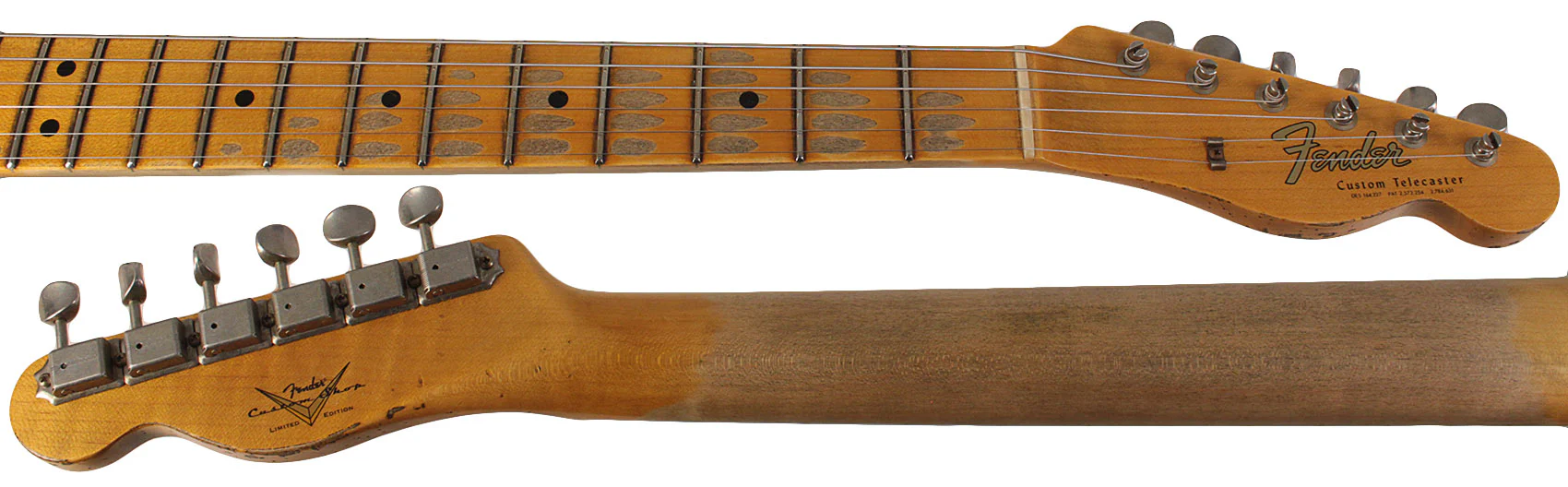 Fender Custom Shop Limited 1965 Telecaster Custom, Heavy Relic, Aged Seafoam Green over 3 Tone Sunburst - Image 8