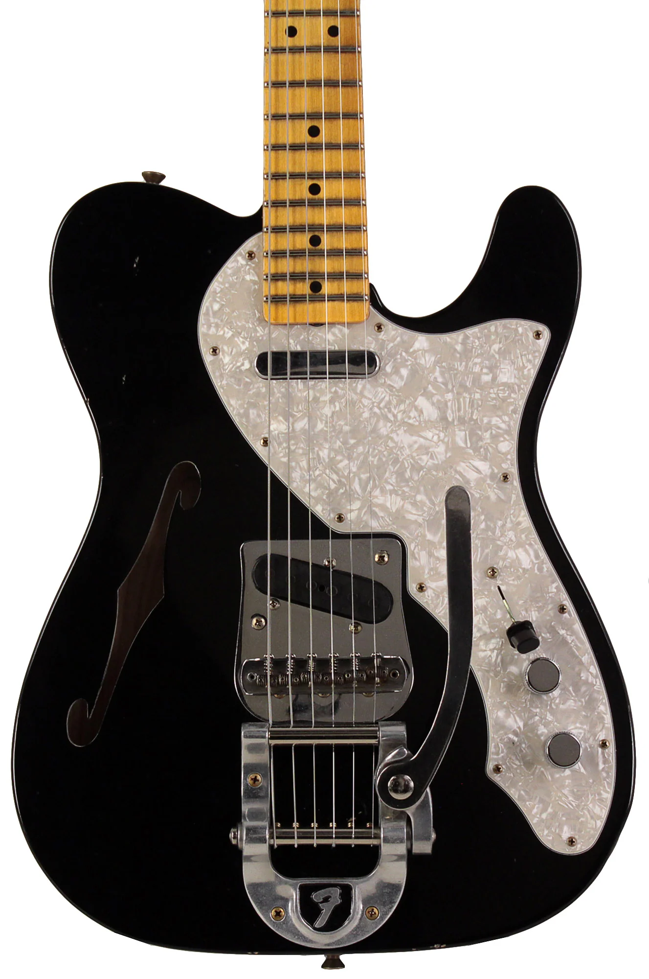 Fender Custom Shop Limited 1968 Tele Thinline, Journeyman Relic, Aged Black - Image 5