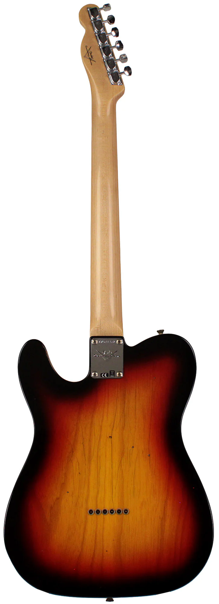 Fender Custom Shop Limited 1968 Telecaster Thinline Guitar, Journeyman Relic, 3 Tone Sunburst - Image 7