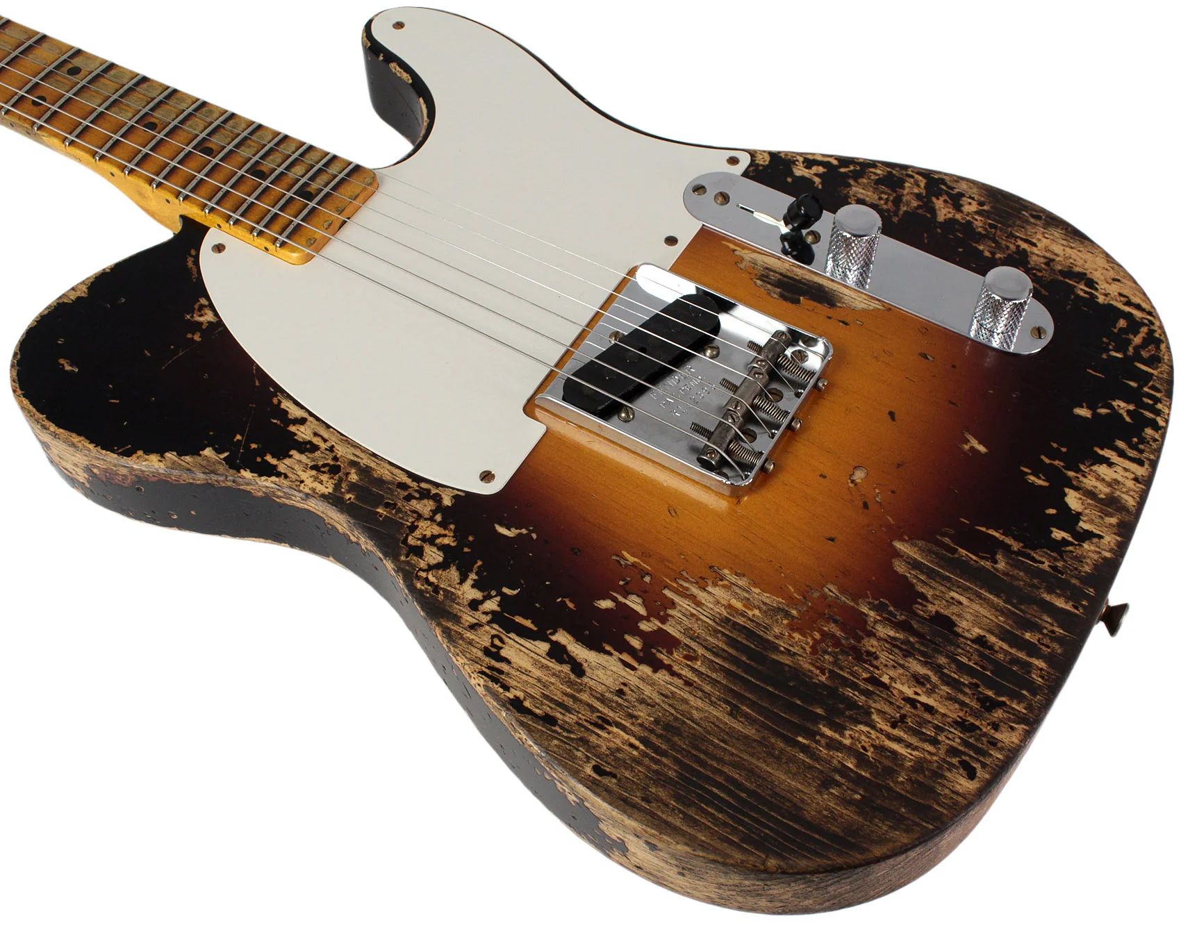 Fender Custom Shop Limited 50's Pine Esquire, Super Heavy Relic, Aged Wide Fade 2-Color Sunburst - Image 4