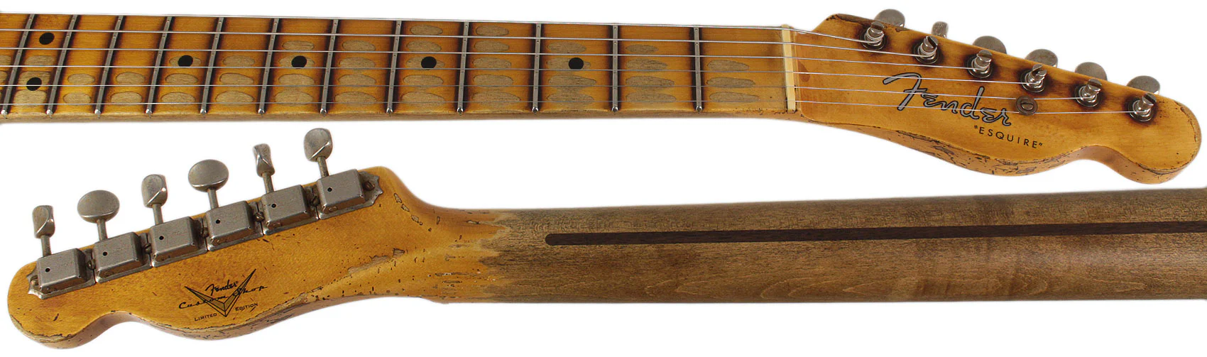 Fender Custom Shop Limited 50's Pine Esquire, Super Heavy Relic, Aged Wide Fade 2-Color Sunburst - Image 8