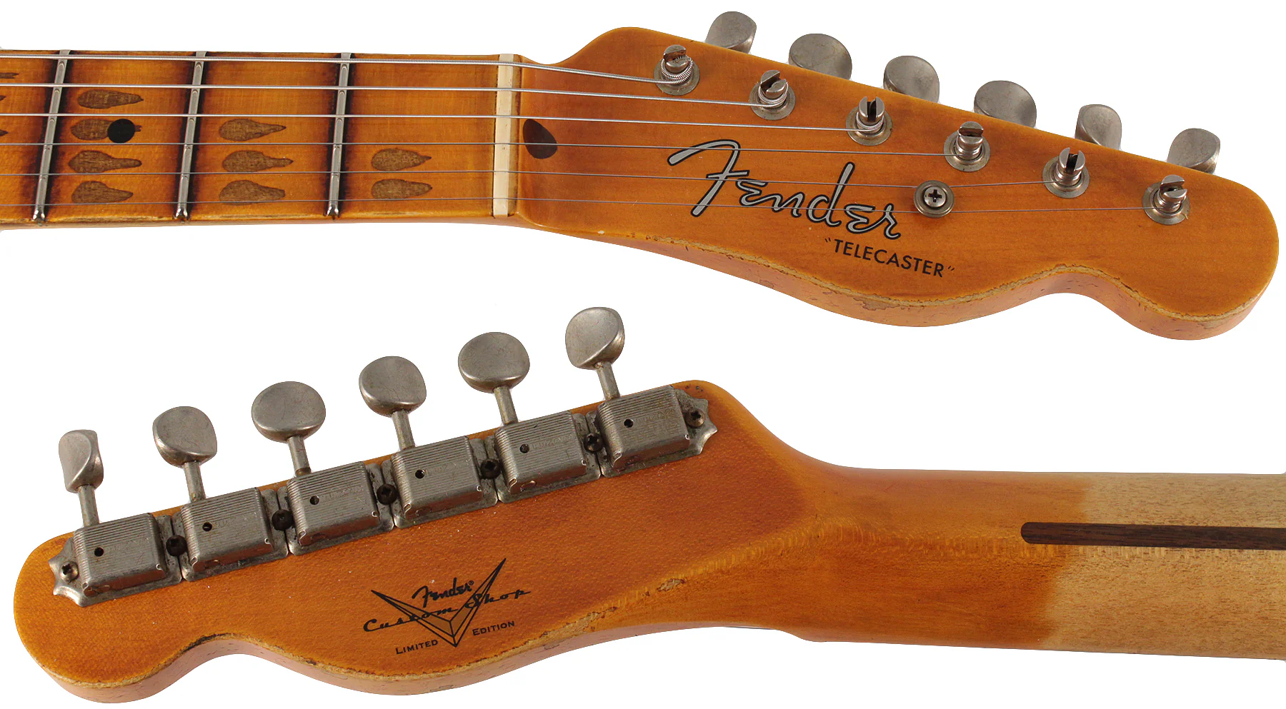 Fender Custom Shop Limited '50s Vibra Tele, Heavy Relic, Aged Black - Image 10