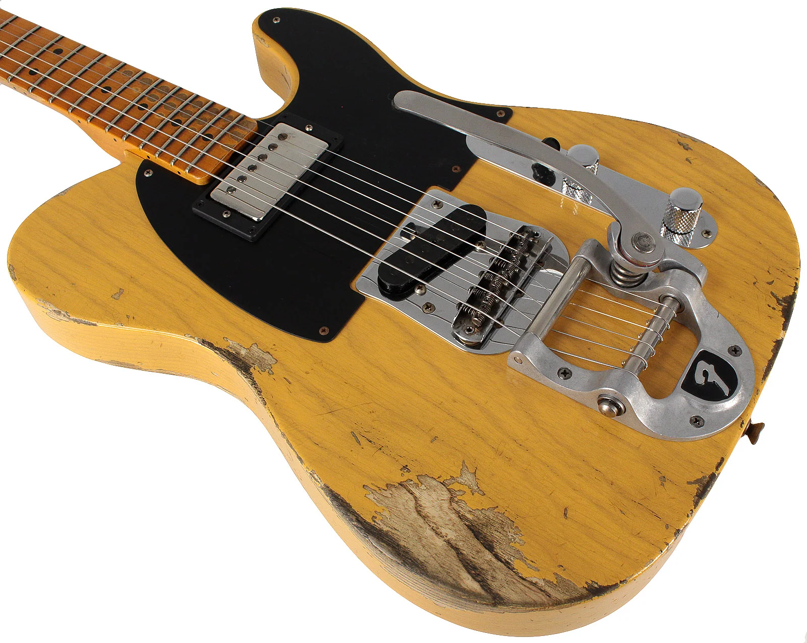 Fender Custom Shop Limited '50s Vibra Tele, Heavy Relic, Aged Butterscotch Blonde - Image 4