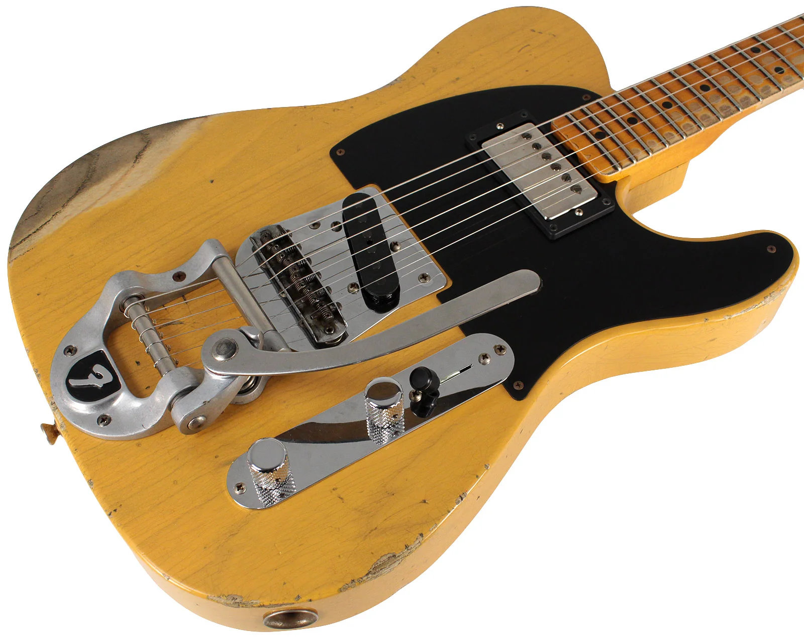 Fender Custom Shop Limited 50s Vibra Tele, Heavy Relic, Aged Butterscotch Blonde - Image 2