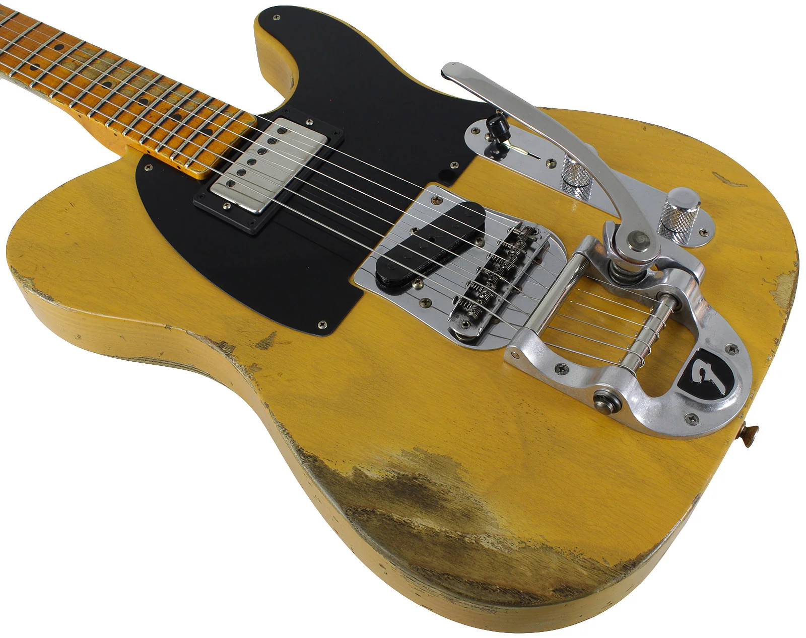 Fender Custom Shop Limited '50s Vibra Tele, Heavy Relic, Aged Butterscotch Blonde - Image 4