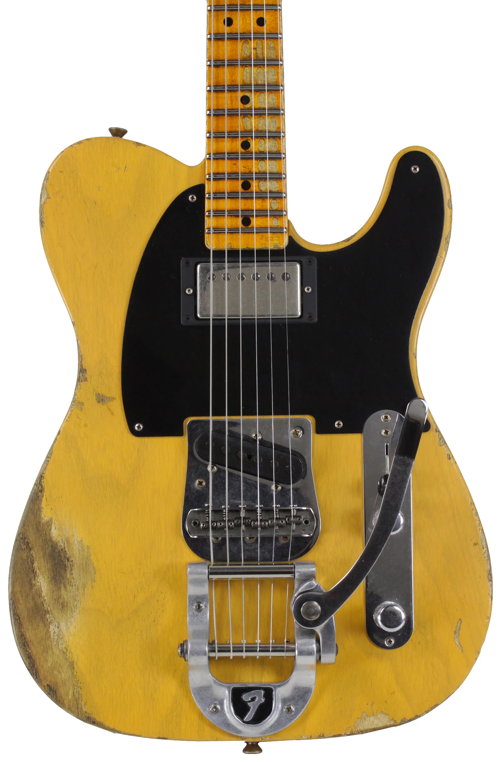 Fender Custom Shop Limited '50s Vibra Tele, Heavy Relic, Aged Butterscotch Blonde - Image 7