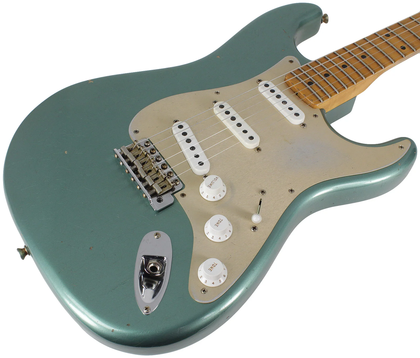 Fender Custom Shop Limited '55 Dual-Mag Strat Journeyman, Aged Sherwood Green Metallic - Image 2