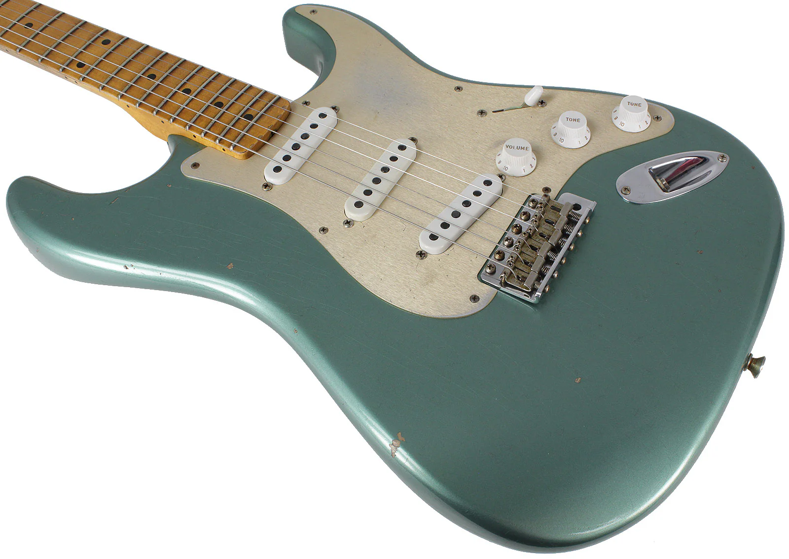 Fender Custom Shop Limited '55 Dual-Mag Strat Journeyman, Aged Sherwood Green Metallic - Image 4